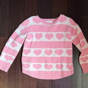 Pink Republic Pink and Cream Heart Sweater